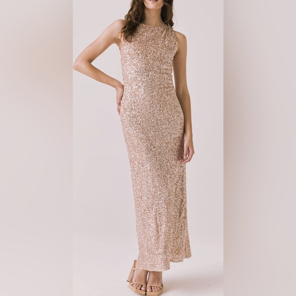 Chaserbrand Faye Bronze Sequin Maxi